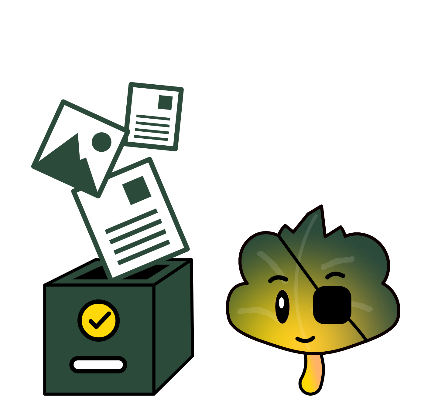 Illustration d'une personne préparant un projet